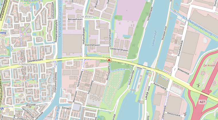 Kaart van de omgeving van de melding