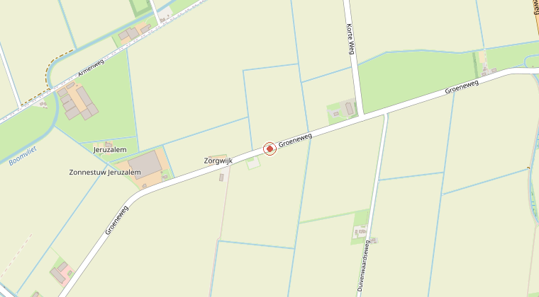 Kaart van de omgeving van de melding