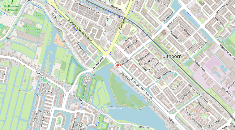 Kaart van de omgeving van de melding