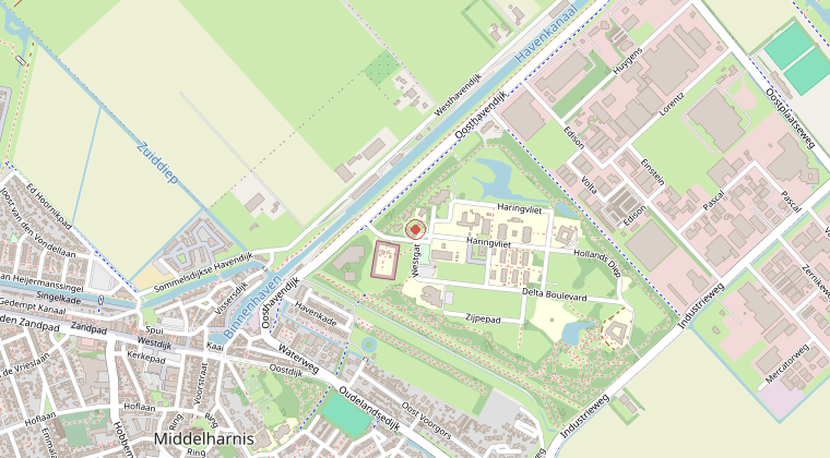 Kaart van de omgeving van de melding