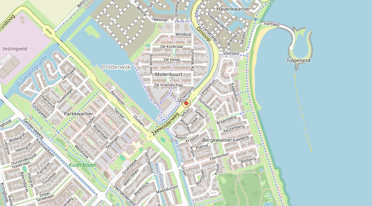 Kaart van de omgeving van de melding