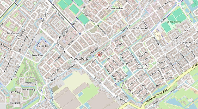 Kaart van de omgeving van de melding
