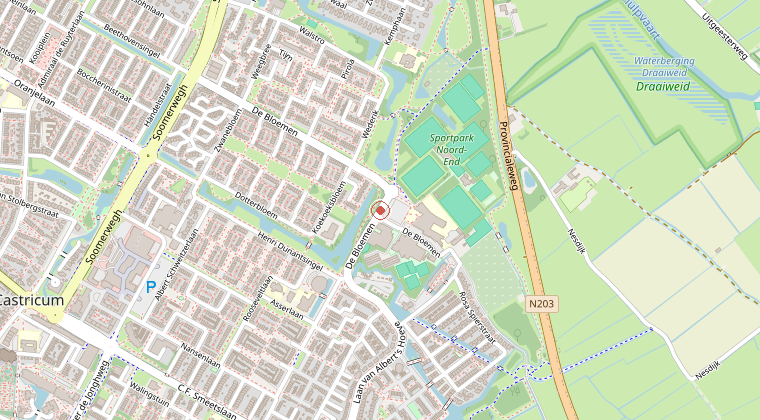 Kaart van de omgeving van de melding