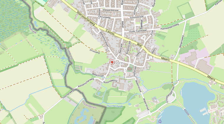 Kaart van de omgeving van de melding