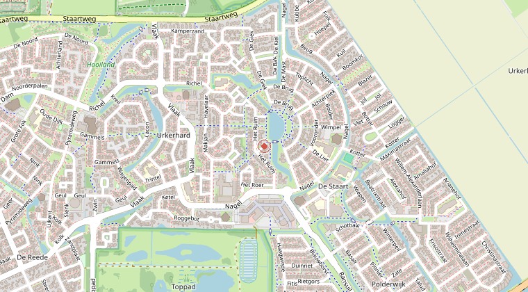 Kaart van de omgeving van de melding