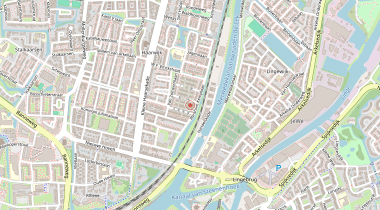 Kaart van de omgeving van de melding