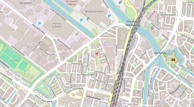 Kaart van de omgeving van de melding