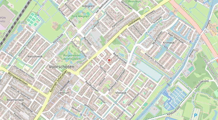 Kaart van de omgeving van de melding