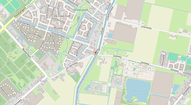 Kaart van de omgeving van de melding