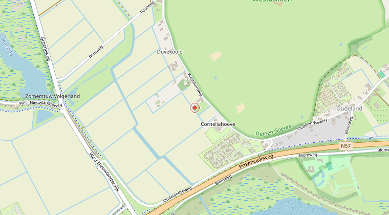 Kaart van de omgeving van de melding