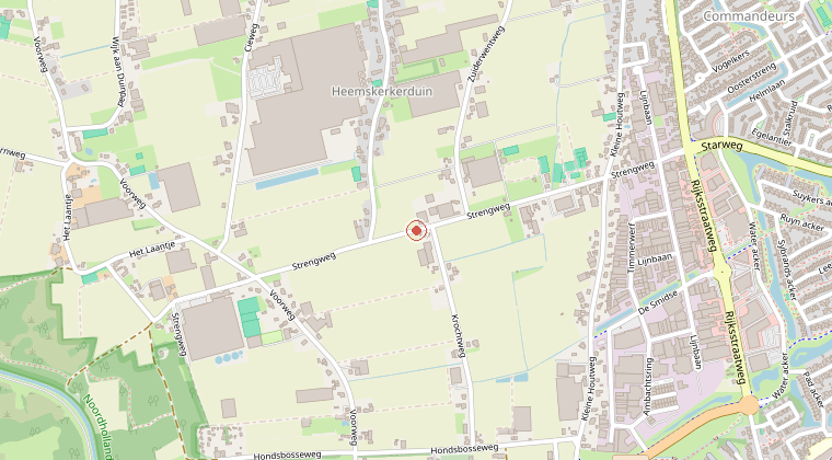 Kaart van de omgeving van de melding
