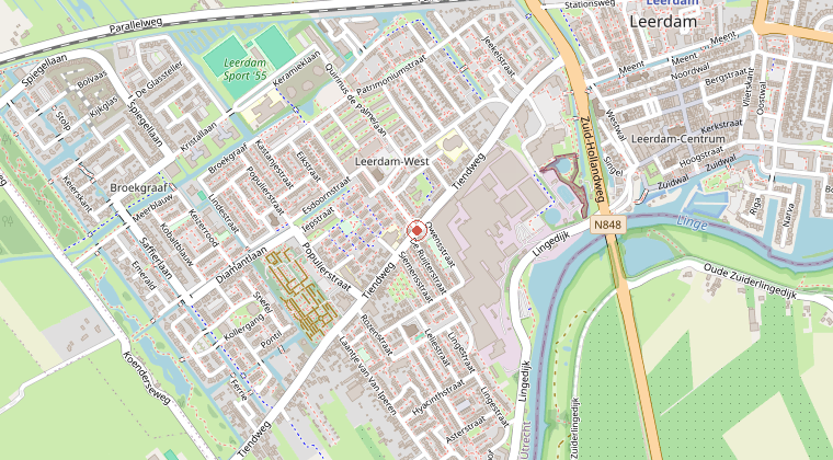 Kaart van de omgeving van de melding