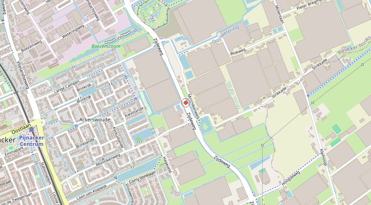 Kaart van de omgeving van de melding