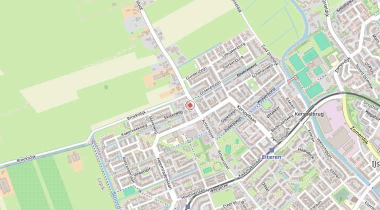 Kaart van de omgeving van de melding