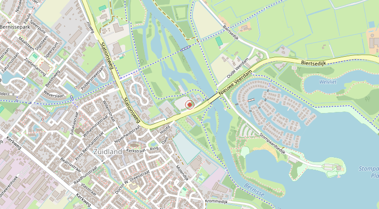 Kaart van de omgeving van de melding
