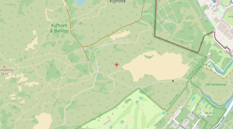 Kaart van de omgeving van de melding
