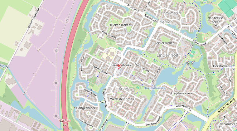 Kaart van de omgeving van de melding