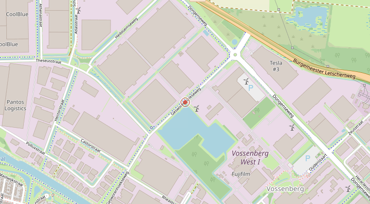 Kaart van de omgeving van de melding