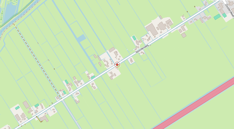 Kaart van de omgeving van de melding