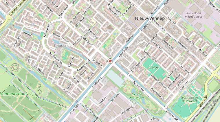 Kaart van de omgeving van de melding