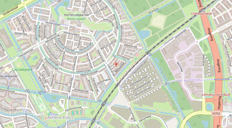 Kaart van de omgeving van de melding