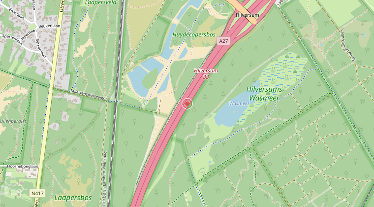 Kaart van de omgeving van de melding