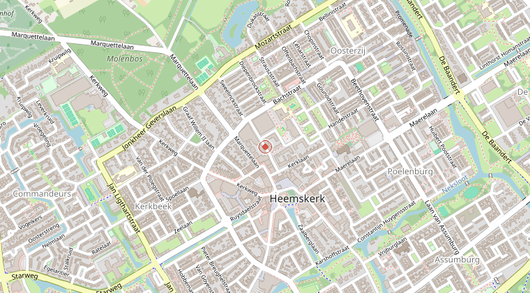 Kaart van de omgeving van de melding
