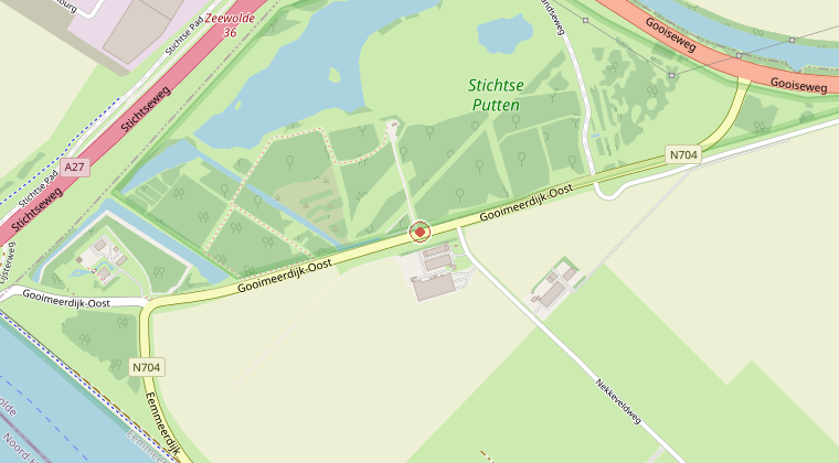 Kaart van de omgeving van de melding