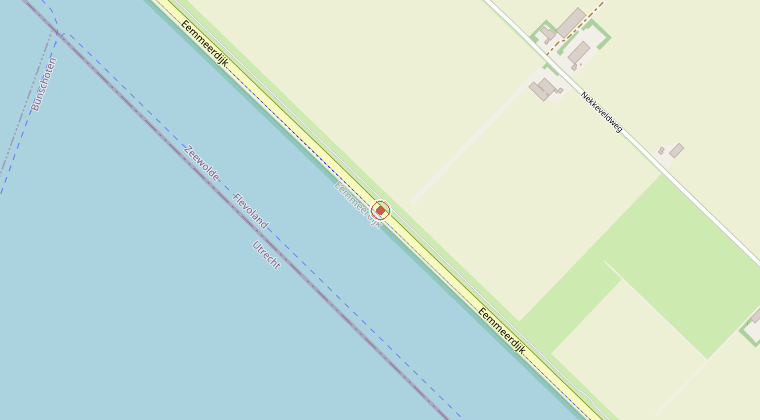 Kaart van de omgeving van de melding