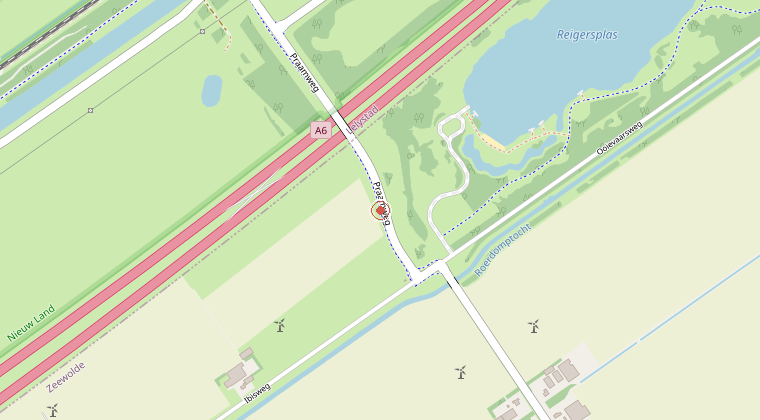 Kaart van de omgeving van de melding