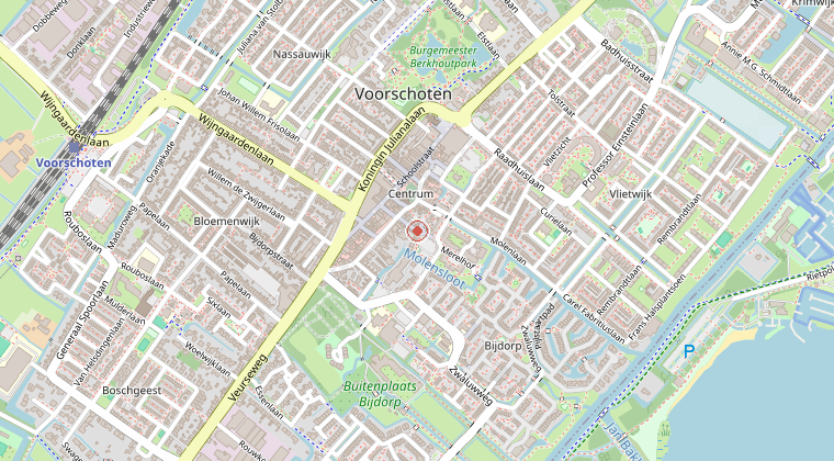 Kaart van de omgeving van de melding