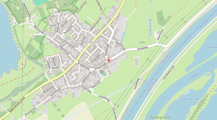 Kaart van de omgeving van de melding