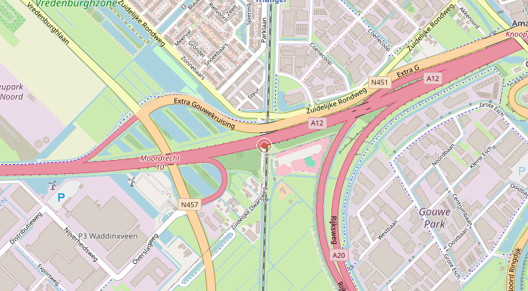 Kaart van de omgeving van de melding