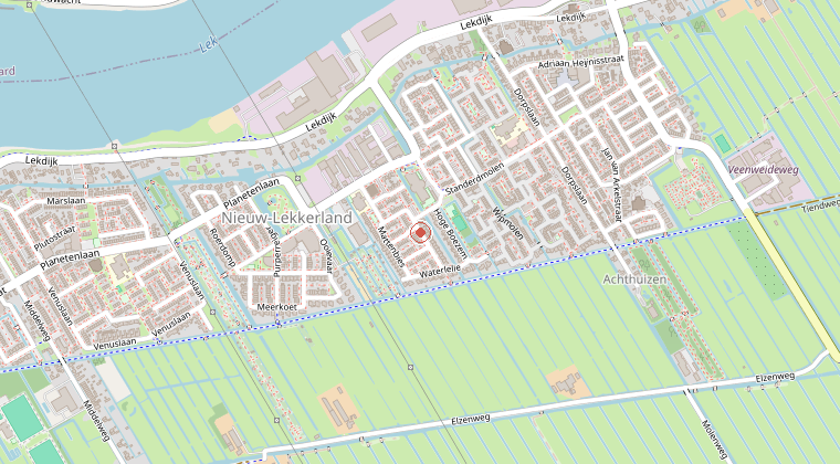 Kaart van de omgeving van de melding