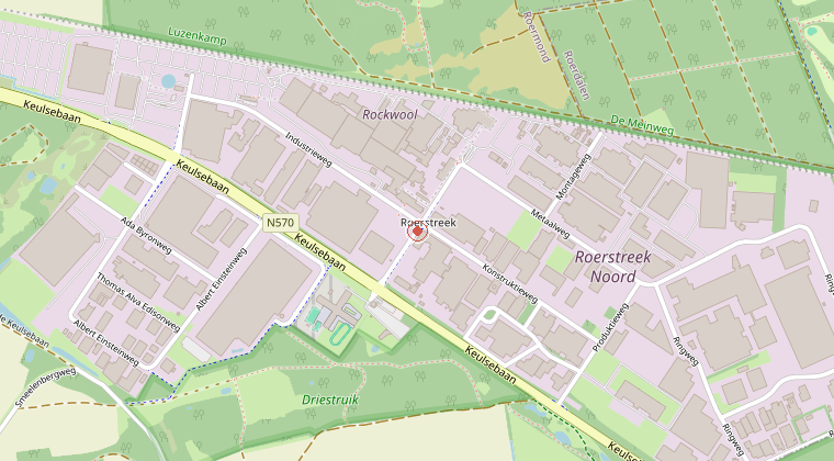 Kaart van de omgeving van de melding