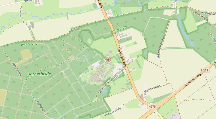 Kaart van de omgeving van de melding