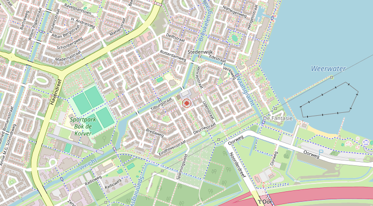 Kaart van de omgeving van de melding
