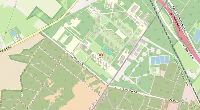 Kaart van de omgeving van de melding