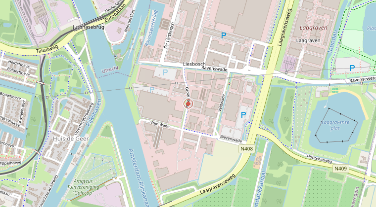 Kaart van de omgeving van de melding