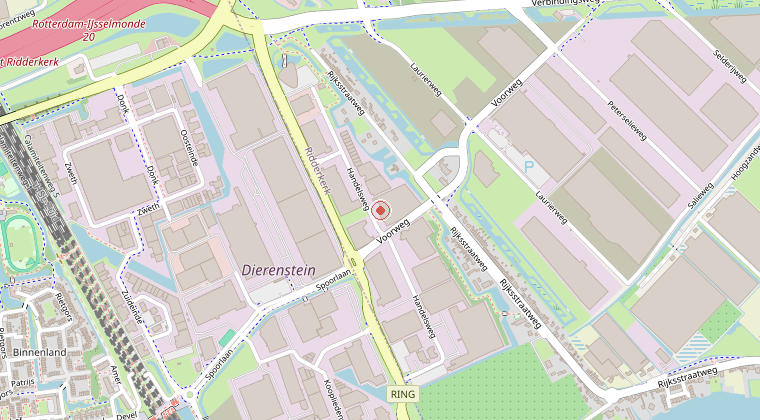 Kaart van de omgeving van de melding