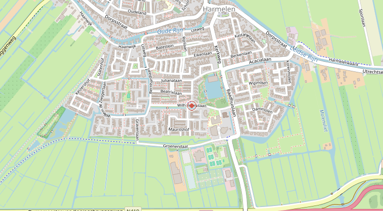 Kaart van de omgeving van de melding