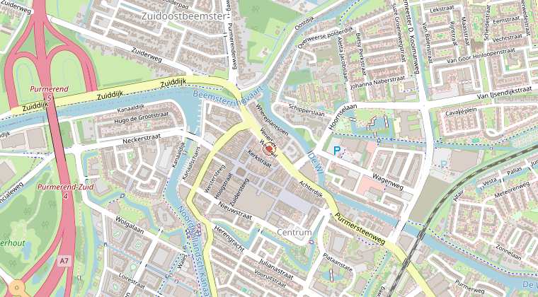 Kaart van de omgeving van de melding