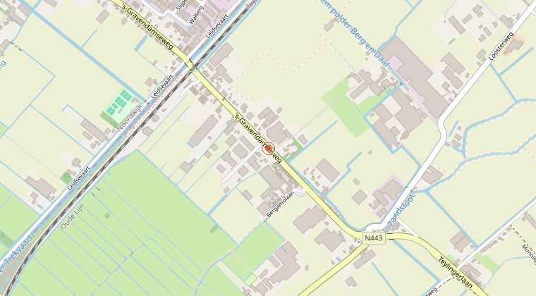 Kaart van de omgeving van de melding