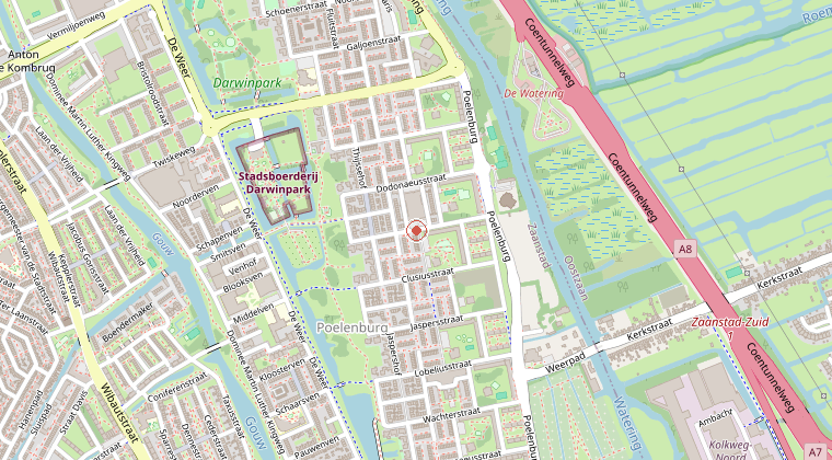 Kaart van de omgeving van de melding