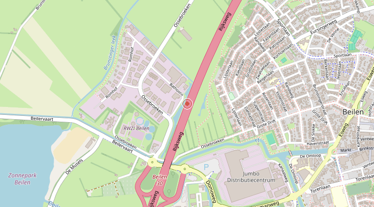 Kaart van de omgeving van de melding