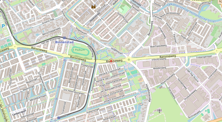 Kaart van de omgeving van de melding