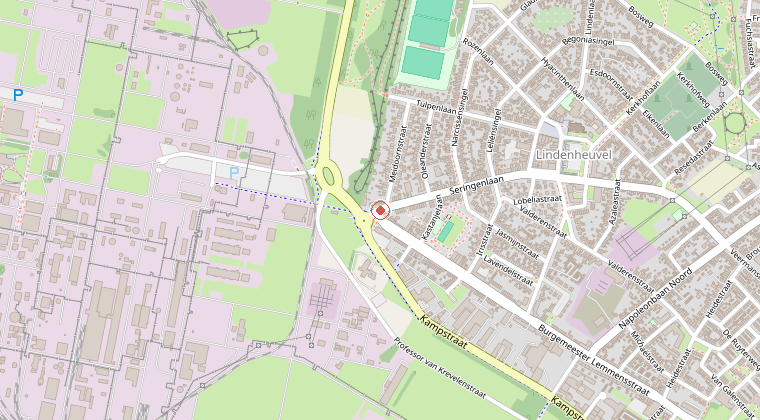 Kaart van de omgeving van de melding