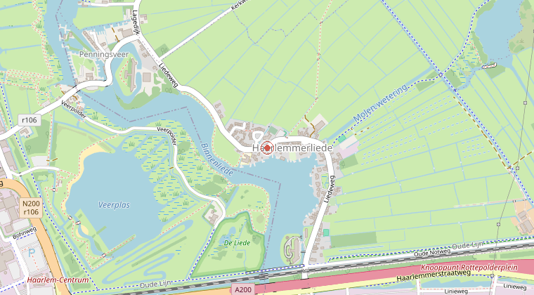 Kaart van de omgeving van de melding