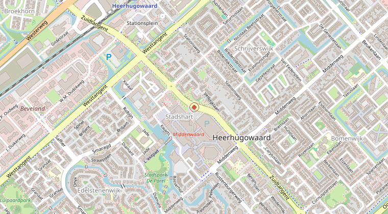 Kaart van de omgeving van de melding