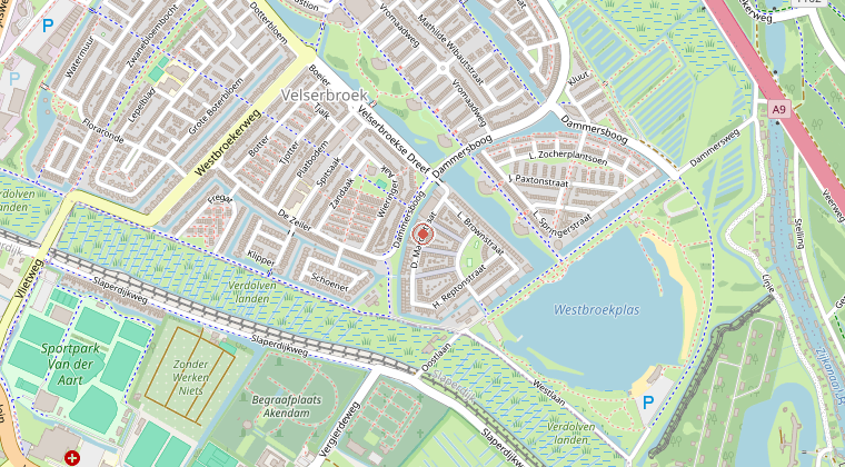 Kaart van de omgeving van de melding